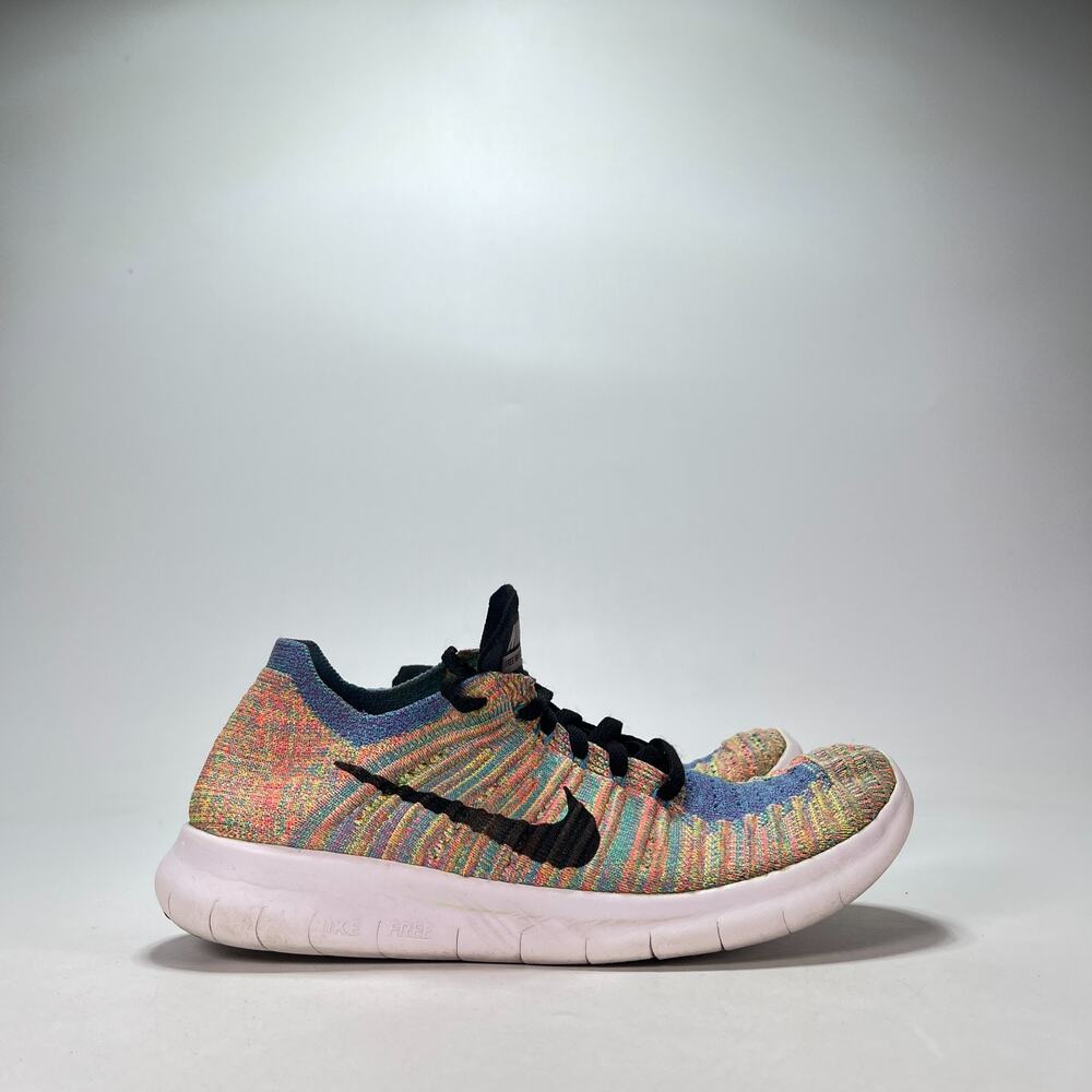 Nike Free RN Flyknit 2017 Multicolor Running Shoes 942839-101 Women's Size 8.5